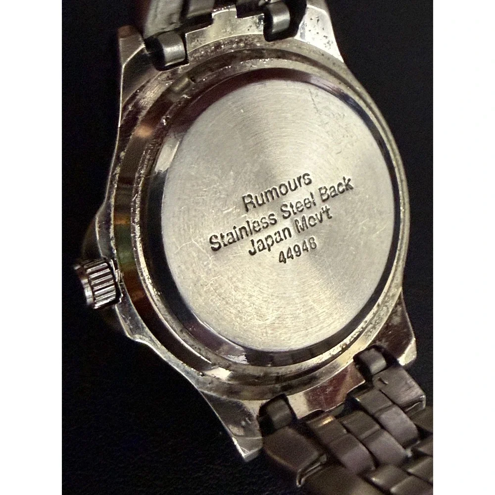 Rumours Watch Womens Blue Dial Silver Tone Stainless Steel
